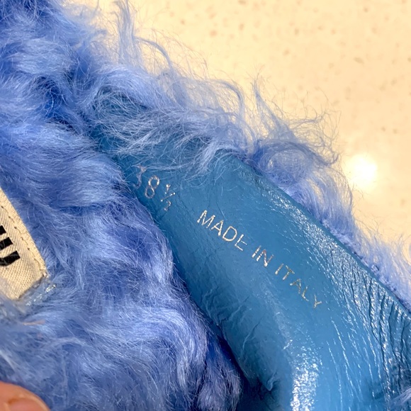 🦋 MIU MIU Wedge Shearling Fur Platform Espadrille Sandals Italian NWOT🦋 - Picture 10 of 10